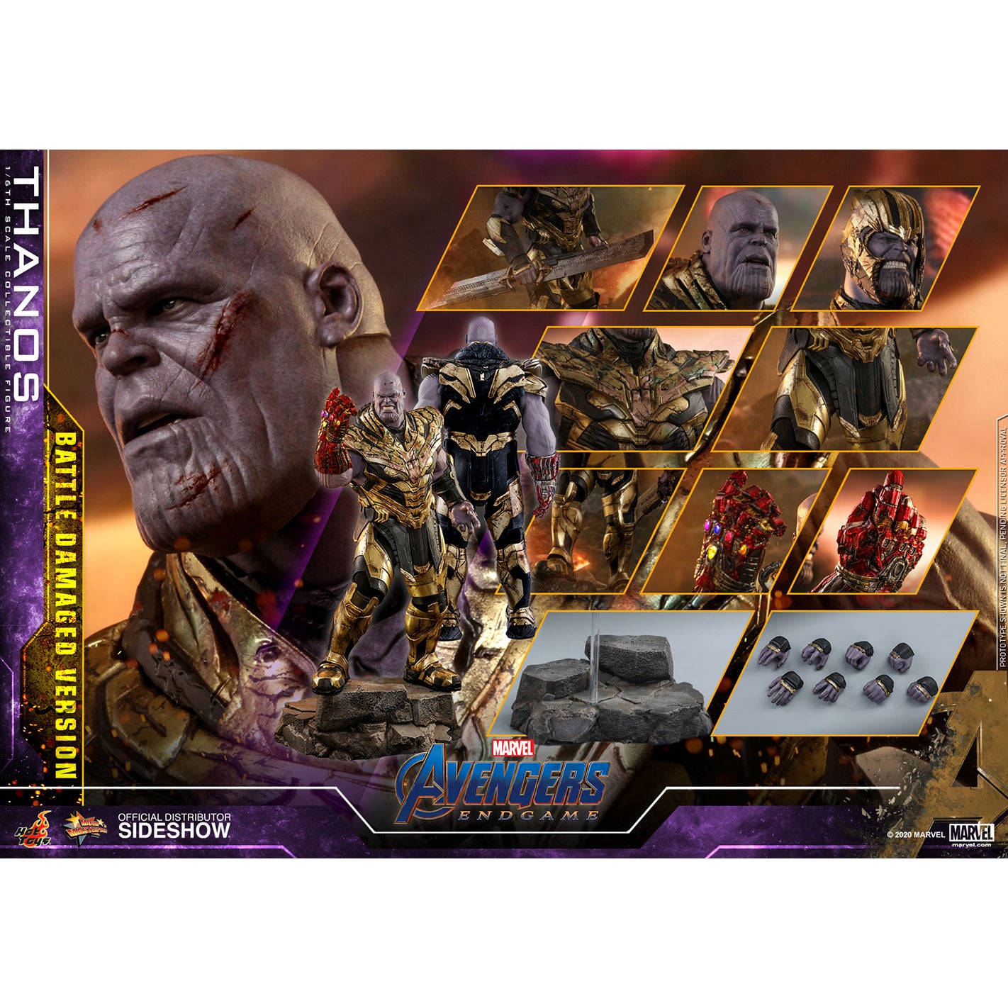 Hot Toys Endgame Thanos Battle Damaged Version