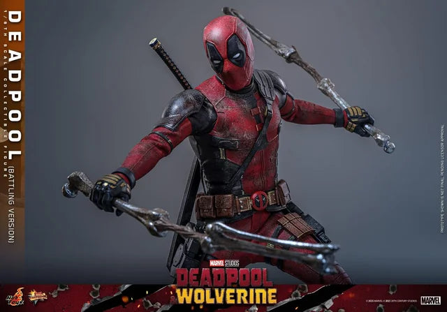 Hot Toys Deadpool and Wolverine - Battle Damaged Deadpool