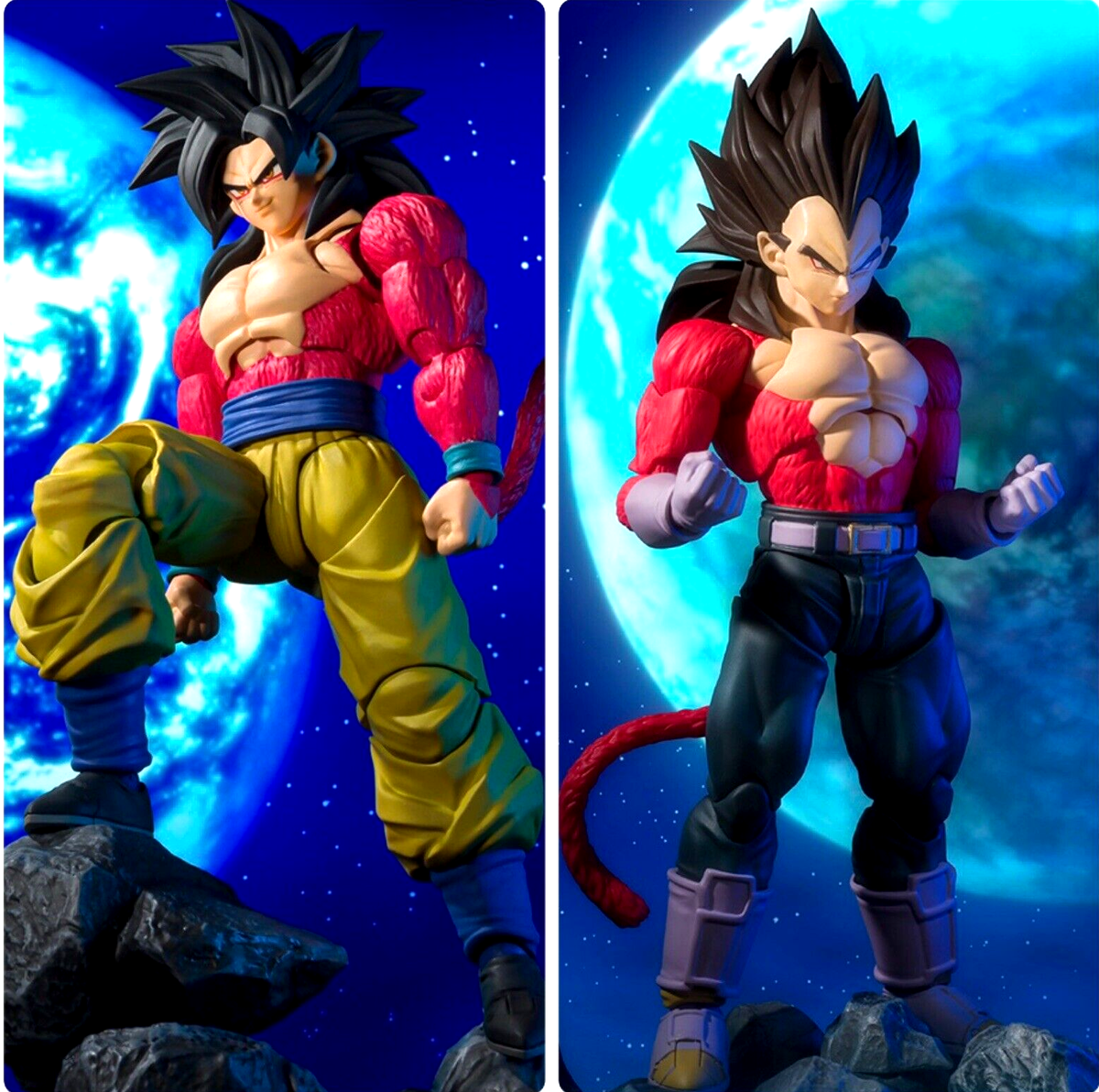 S.H.Figuarts Dragon Ball GT Super Saiyan 4 Goku and Vegeta - USED COPY