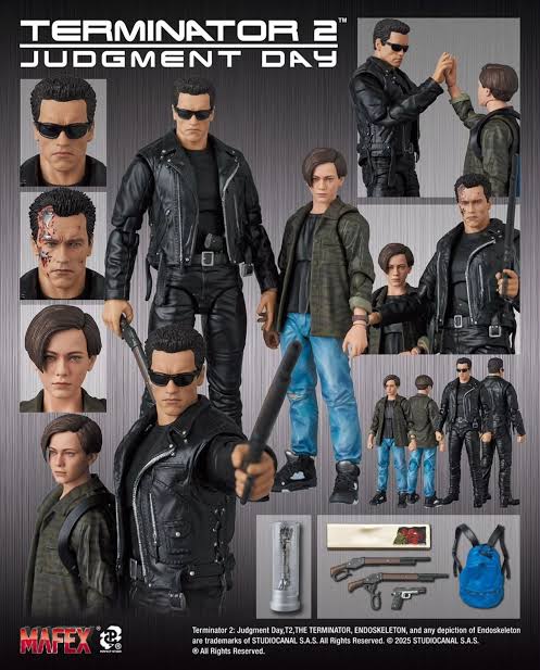 Mafex Terminator 2 T-800 and John Conner